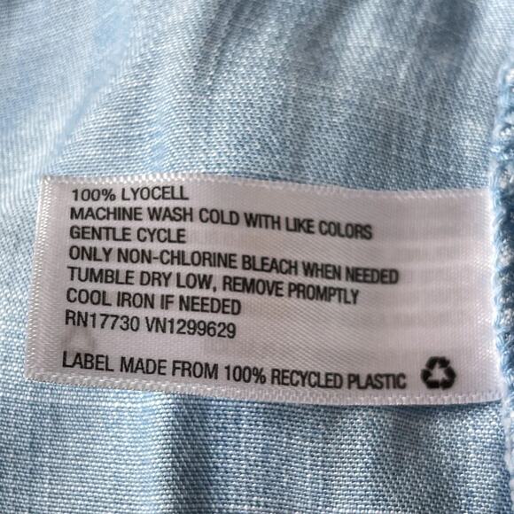 Knox Rose Women Chambray Jogger Size M Blue Pocket 100% Lyocell Pull On - Picture 3 of 3